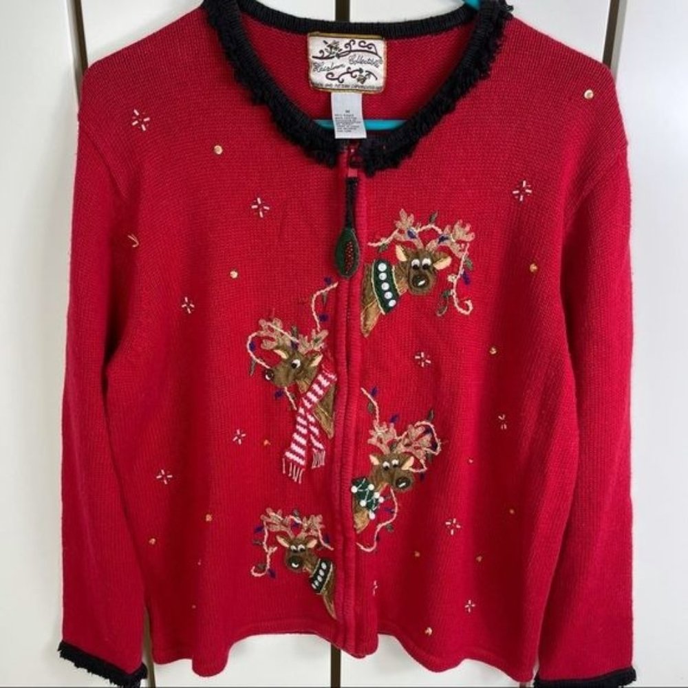 Heirloom Collectibles Christmas Cardigan - Medium